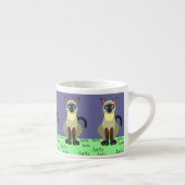 Tasse Expresso Siamese Cat in the Grass Espresso Cup – Feline Art (Droite)