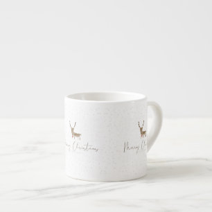 Tasse Expresso Silhouette de renne en ligne artistique de Slipper