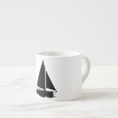Tasse Expresso Silhouette de voilier (Devant droit)