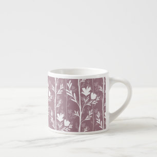 Tasse Expresso Silhouette florale mauve botanique calme