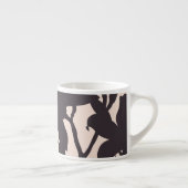Tasse Expresso Silhouette Lily noire (Droite)