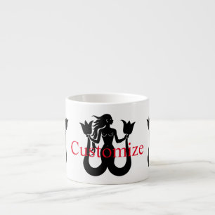 Tasse Expresso Silhouette Tonnerre_Cove de sirène à deux queue