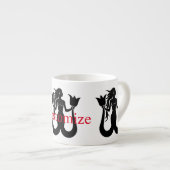 Tasse Expresso Silhouette Tonnerre_Cove de sirène à deux queue (Devant droit)