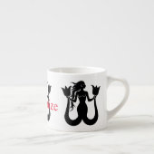 Tasse Expresso Silhouette Tonnerre_Cove de sirène à deux queue (Droite)
