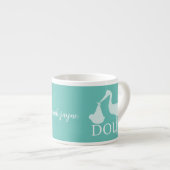 Tasse Expresso Silhouette Turquoise Doula Espresso Cup (Devant droit)