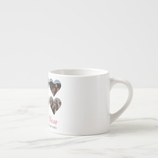 Tasse Expresso Simple Elegant Love valentine's day couple 6 photo (Droite)