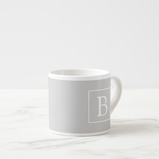 Tasse Expresso Simple Light Grey monogram (Devant droit)