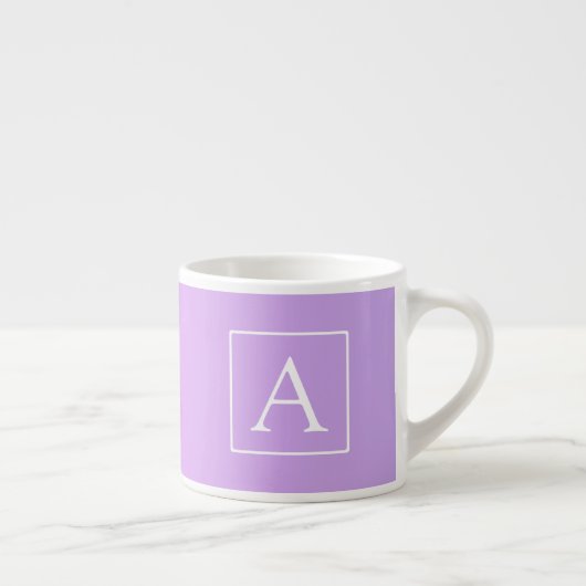 Tasse Expresso Simple Monogramme | Ombré Rose/Violet Subtil (Droite)