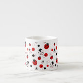 Tasse Expresso Simple Motif Ladybug rouge, noir et blanc (Devant)