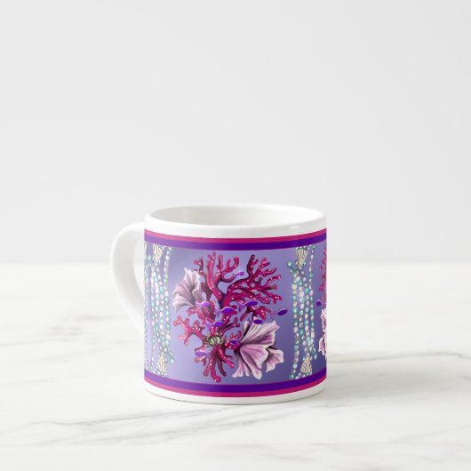 Tasse Expresso Sirène de mer violette (Devant gauche)