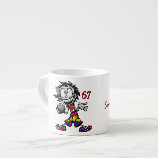 Tasse Expresso Six seven! Mème (Devant gauche)