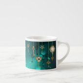 Tasse Expresso Skeleton Keys on Green Background (Droite)