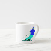 Tasse Expresso Ski de neige (Devant droit)