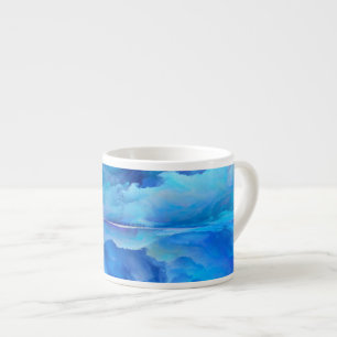 Tasse Expresso SlipperyJoe's abstrait nuage artwork coloré surr
