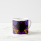 Tasse Expresso SlipperyJoe's Happy Hanoukka Star de David menorah (Devant droit)