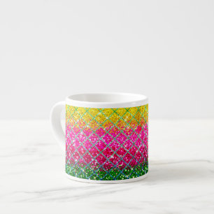 Tasse Expresso Snakeskin rose parties scintillant