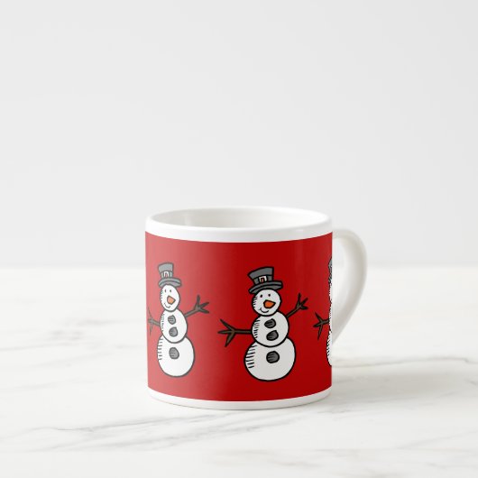 Tasse Expresso Snowman (Devant droit)