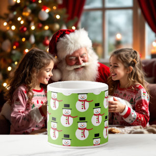 Tasse Expresso Snowman souriant Coupe des enfants de Noël avec no