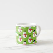 Tasse Expresso Snowman souriant Coupe des enfants de Noël avec no (Devant droit)