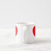 Tasse Expresso Solide Rouge Rouge mignon Coeur (Dos)