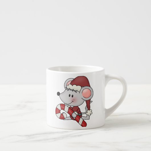 Tasse Expresso Souris de Noël avec du sucre de canne (Droite)