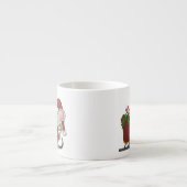 Tasse Expresso Souris de Père Noël avec le traîneau (Devant)