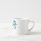 Tasse Expresso Soyez avec l'Ukraine lettrage et coeur (Droite)