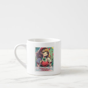 Tasse Expresso Soyez ma Saint-Valentin dans le style Manga 33419