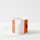 TASSE EXPRESSO SPIDERS NOIRS CUITS HALLOWEEN BUSINESS LOGO ORANGE (Dos)