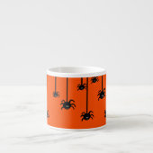 TASSE EXPRESSO SPIDERS NOIRS CUITS HALLOWEEN BUSINESS LOGO ORANGE (Devant)