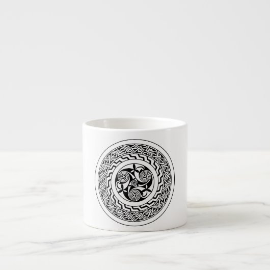 Tasse Expresso spirale celtique (Devant)