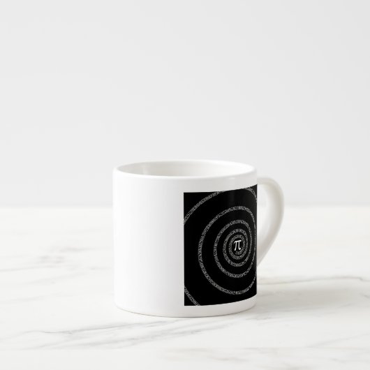 Tasse Expresso Spirale pour Pi en style noir (Devant droit)