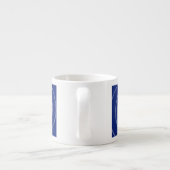 Tasse Expresso Spirale pour typographie de Pi sur Blue (Dos)