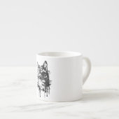 Tasse Expresso Splash noir et blanc (Devant droit)