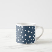 Tasse Expresso Spots Dalmatiens Bleus Marine, Points Dalmatiens,  (Droite)