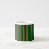 Tasse Expresso Springbok vert et or bonbons rayures (Devant)
