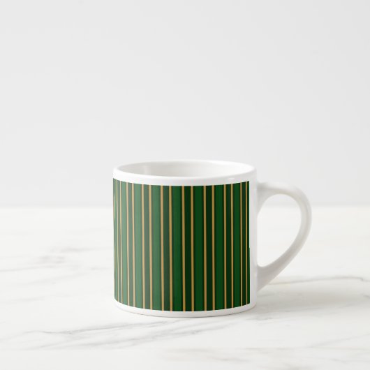 Tasse Expresso Springbok vert et or bonbons rayures (Droite)
