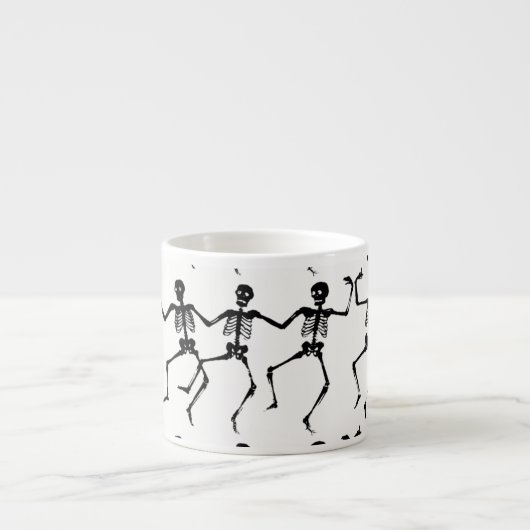Tasse Expresso Squelettes Halloween Thunder_Cove de danse (Devant)