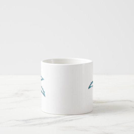 Tasse Expresso Starfish turquoise (Devant)