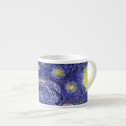 Tasse Expresso Starry Night, Vincent Van Gogh. (Devant droit)