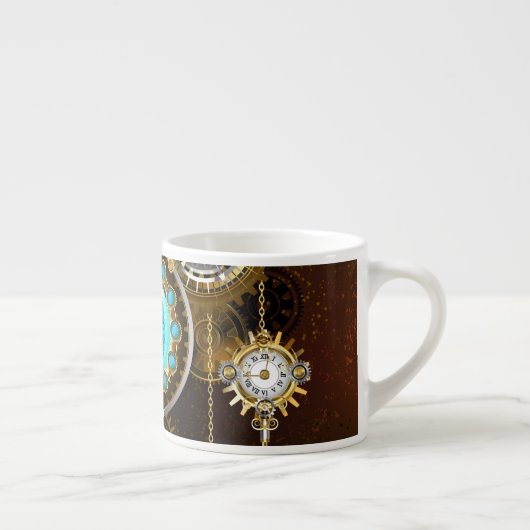 Tasse Expresso Steampunk Rusty Background (Droite)