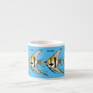 Tasse Expresso Striped angelfish cartoon
