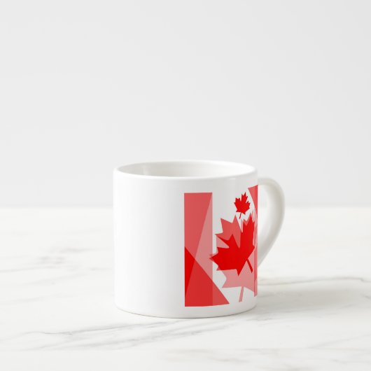 Tasse Expresso Style canadien Feuille d'érable rouge en couches C (Devant droit)