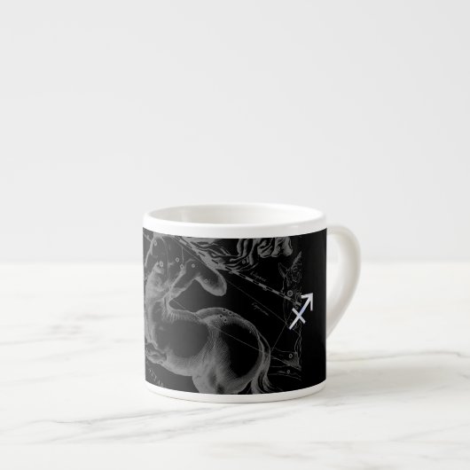 Tasse Expresso Style Chrome Sagittarius Zodiac Connexion Hevelius (Devant droit)
