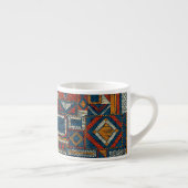 Tasse Expresso Style Patchwork Impression Vintage brodée (Droite)