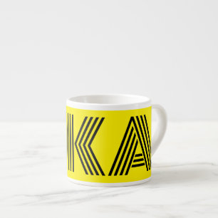 Tasse Expresso Suédois Fika Jaune et Noir