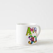 Tasse Expresso Super 30 T-shirts et cadeaux d'anniversaire (Devant droit)