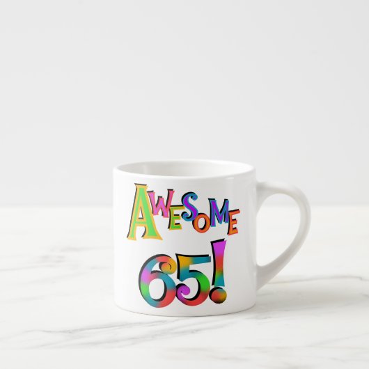 Tasse Expresso Super 65 Tshirts et cadeaux d'anniversaire (Droite)