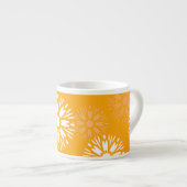 Tasse Expresso Super Orange Daisy Fleur Retro Floral (Devant droit)