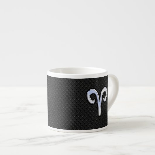 Tasse Expresso Symbole de Chrome Like Aries Zodiac (Devant droit)
